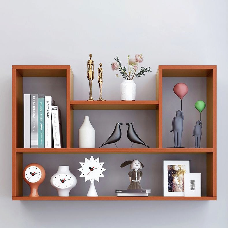 Luxury Wooden Wall Mounted Display Rack Elegant Wooden Decorative Wall Shelf
