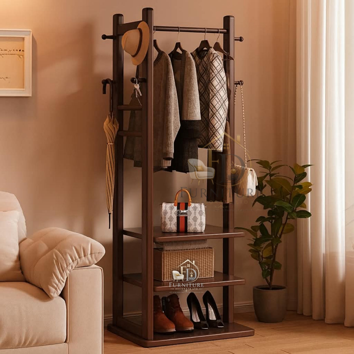 Modern Minimalist Wooden Clothes Stand Alna