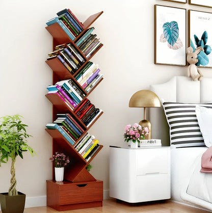 Elegant Wooden Book Rack for Stylish Living Room