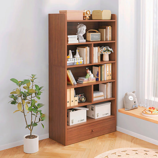 Minimalist Wooden Bookshelf Design And multi storage Rack