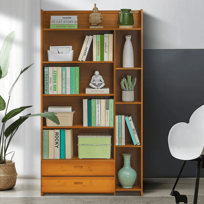 Wooden Bookshelf for Office Storage Elegant Wooden Bookcase for Bedroom